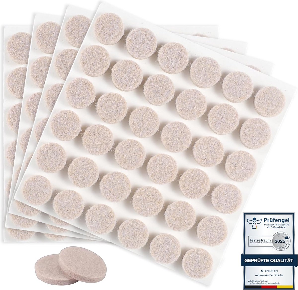 Viltglijders 144 Stuks Zelfklevend 15mm Meubel Pads Vloerbeschermers voor Houten Vloeren