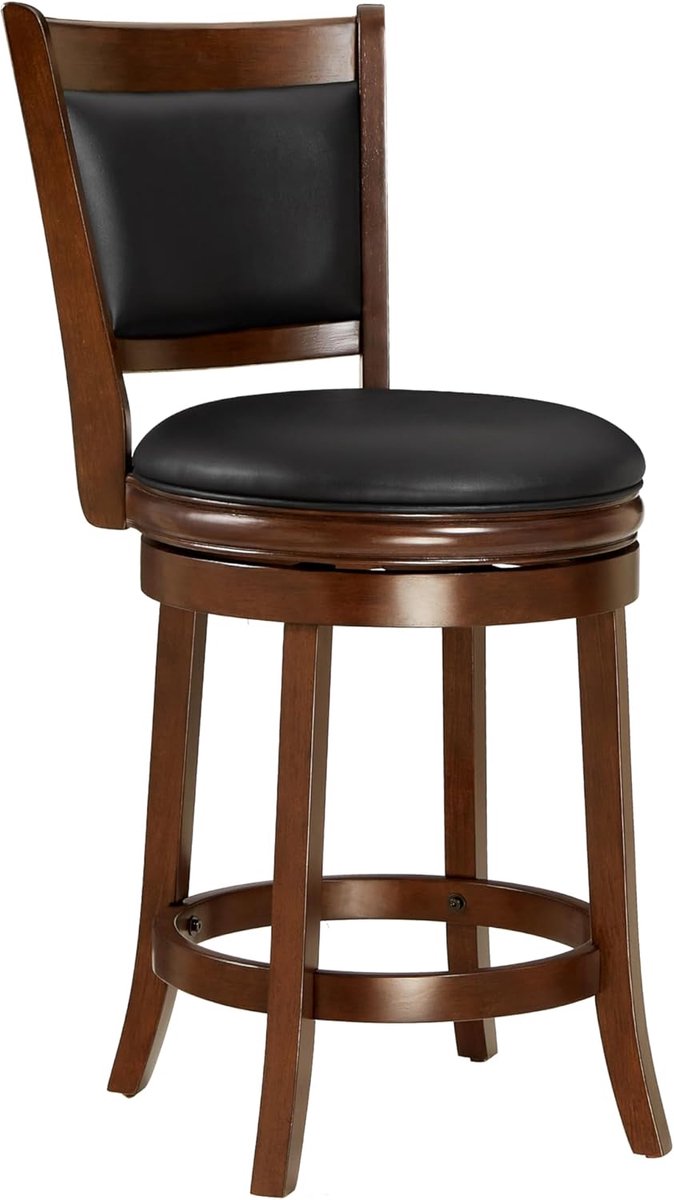 Houten Barkruk 24 inch Cappuccino Draaibaar
