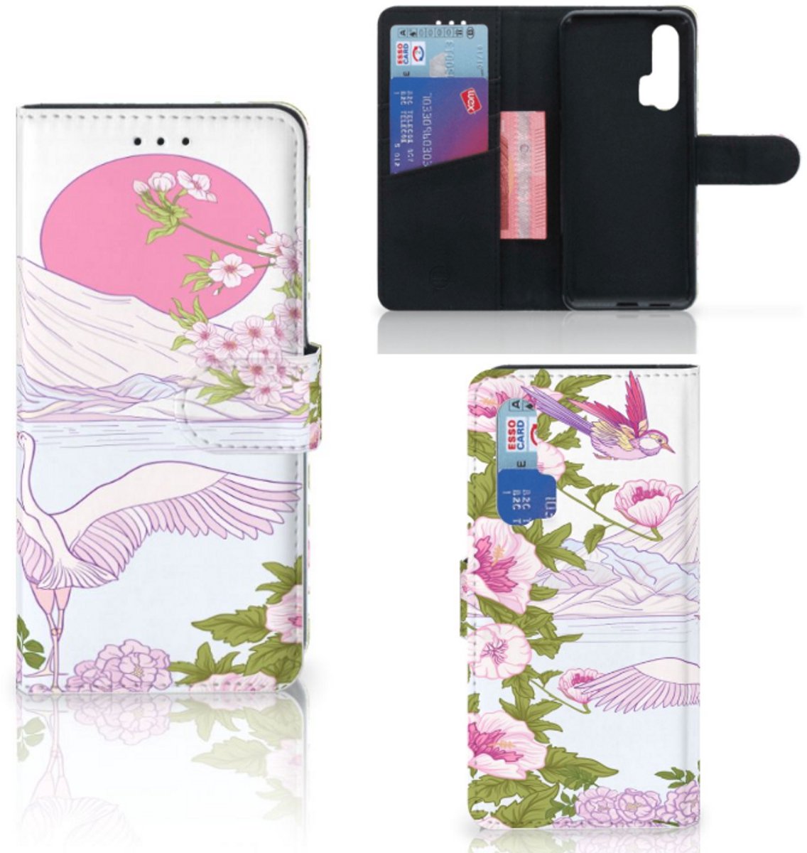 Honor 20 Pro Telefoonhoesje met Pasjes Bird Standing