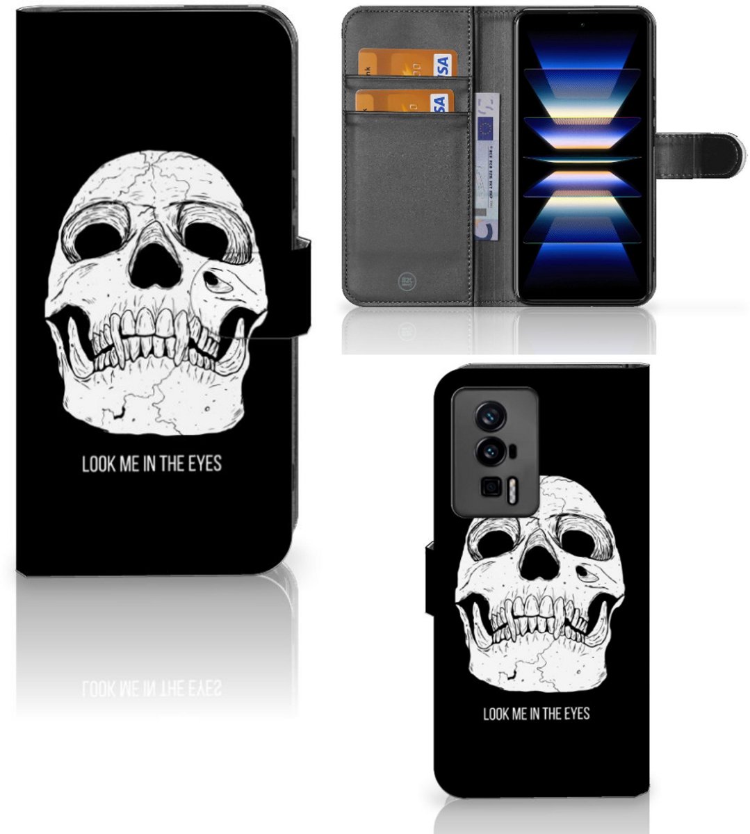 Telefoonhoesje met Naam Xiaomi Poco F5 Pro Skull Eyes