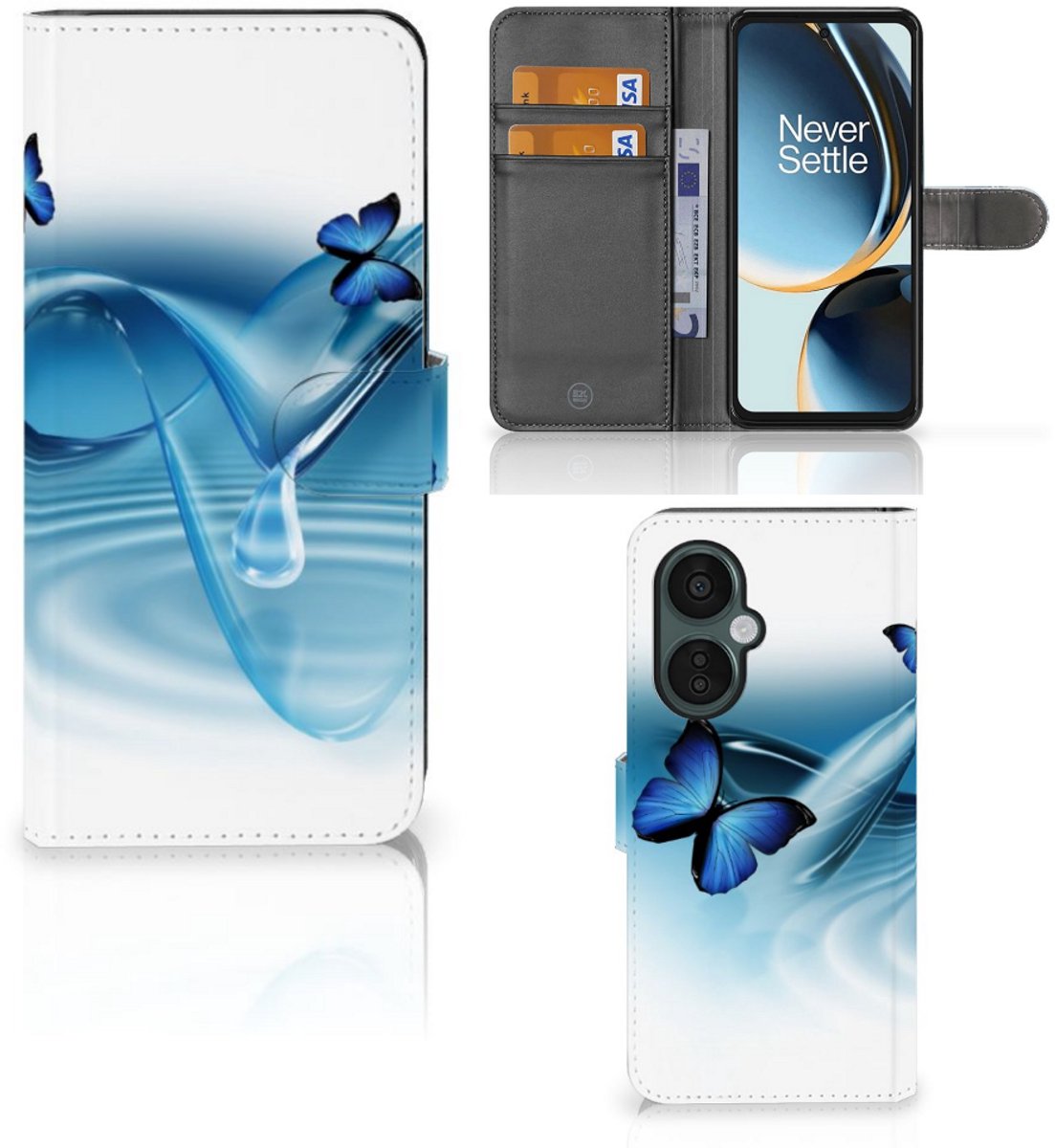 OnePlus Nord CE 3 Lite Telefoonhoesje met Pasjes Vlinders