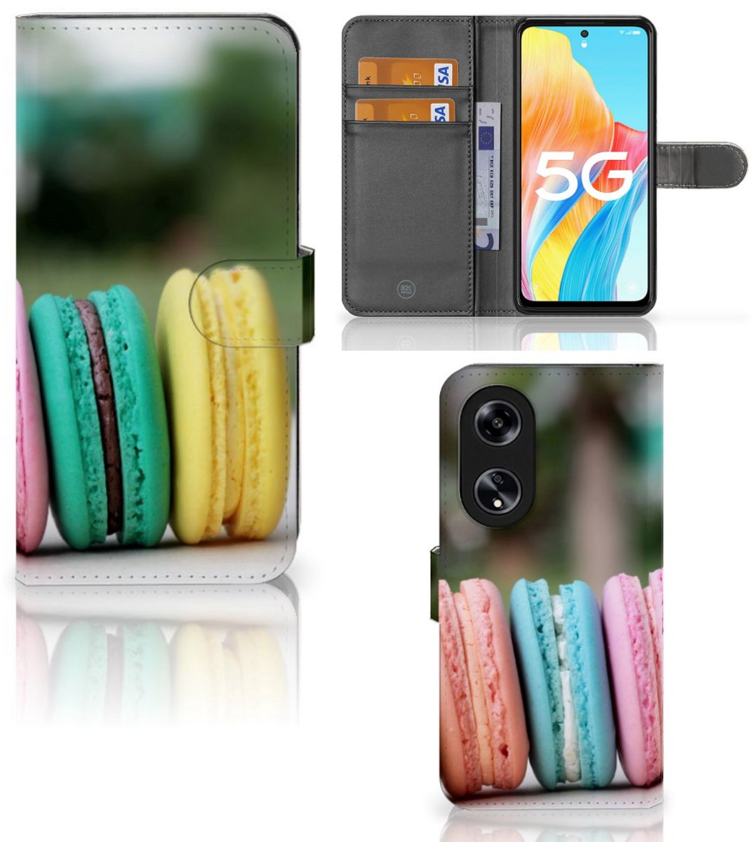 OPPO Reno8 T 5G Book Cover Macarons