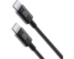 Cellularline Kabel USB-C naar USB-C 150cm - Gevlochten & Versterkt - Zwart
