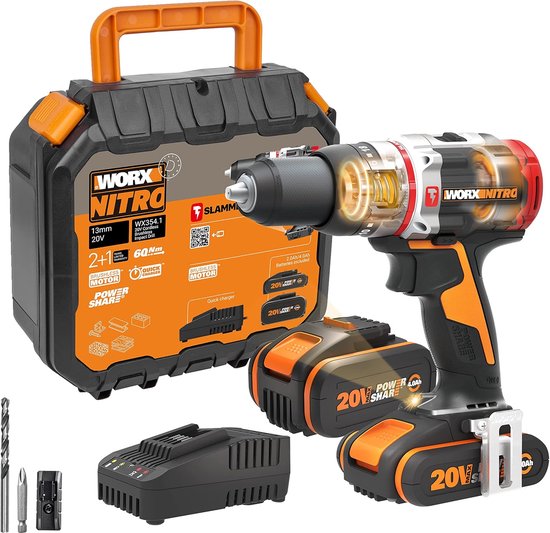 Accu-klopboormachine 18V met 60 Nm en 2 Snelheden voor Doe-Het-Zelvers
