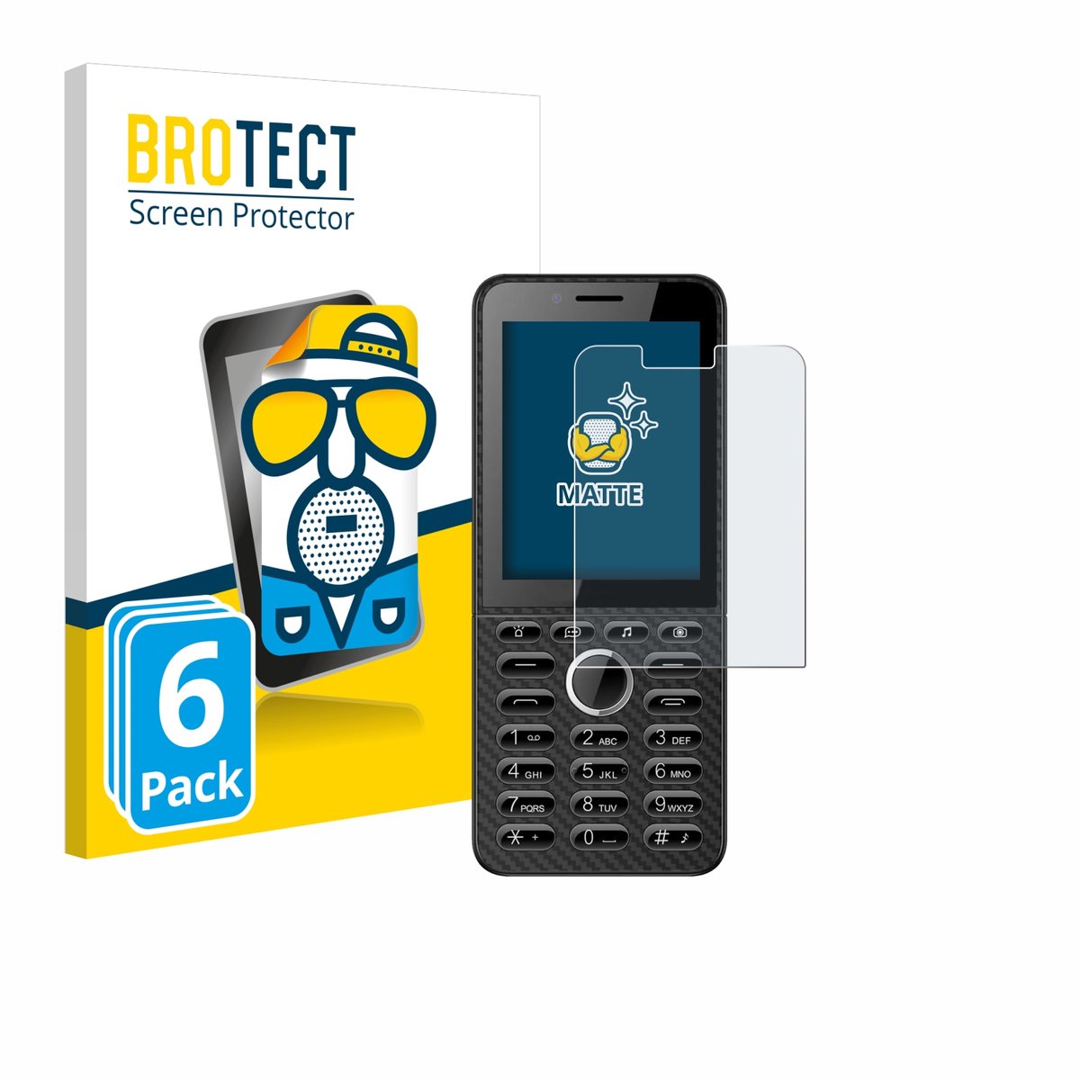 BROTECT - Screenprotector voor Energizer E288S - Folie Beschermfolie matte 6 Stuks
