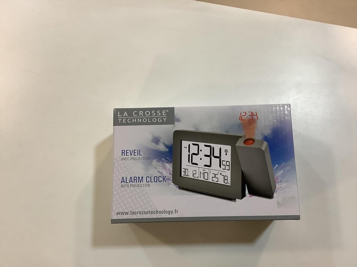 Wekkerradio met projectie en LED-display - Zilverkleurig