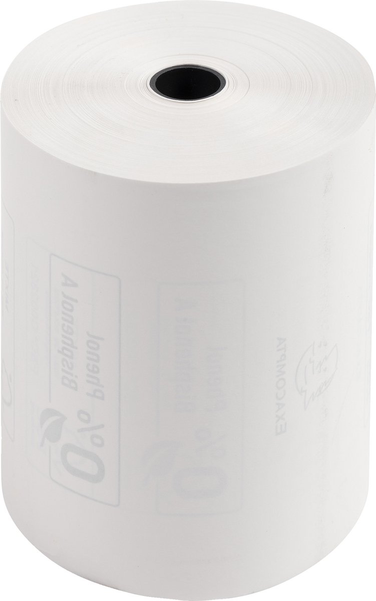 Exacompta 30x Weegschaal rollen 80x60mm - 1 laag thermisch papier 55g/m2 - zonder Phenol - Wit - 43824E