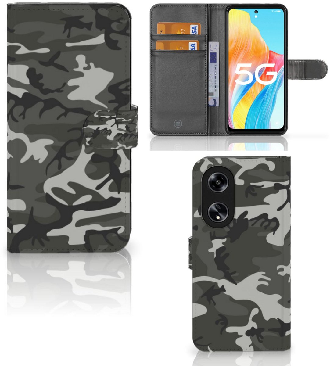 OPPO Reno8 T 5G Telefoon Hoesje Army Light