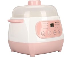 DYNA® Slowcooker met timer - Slowcooker - Crockpot - Roze - ‎25cm x 25cm x 23cm