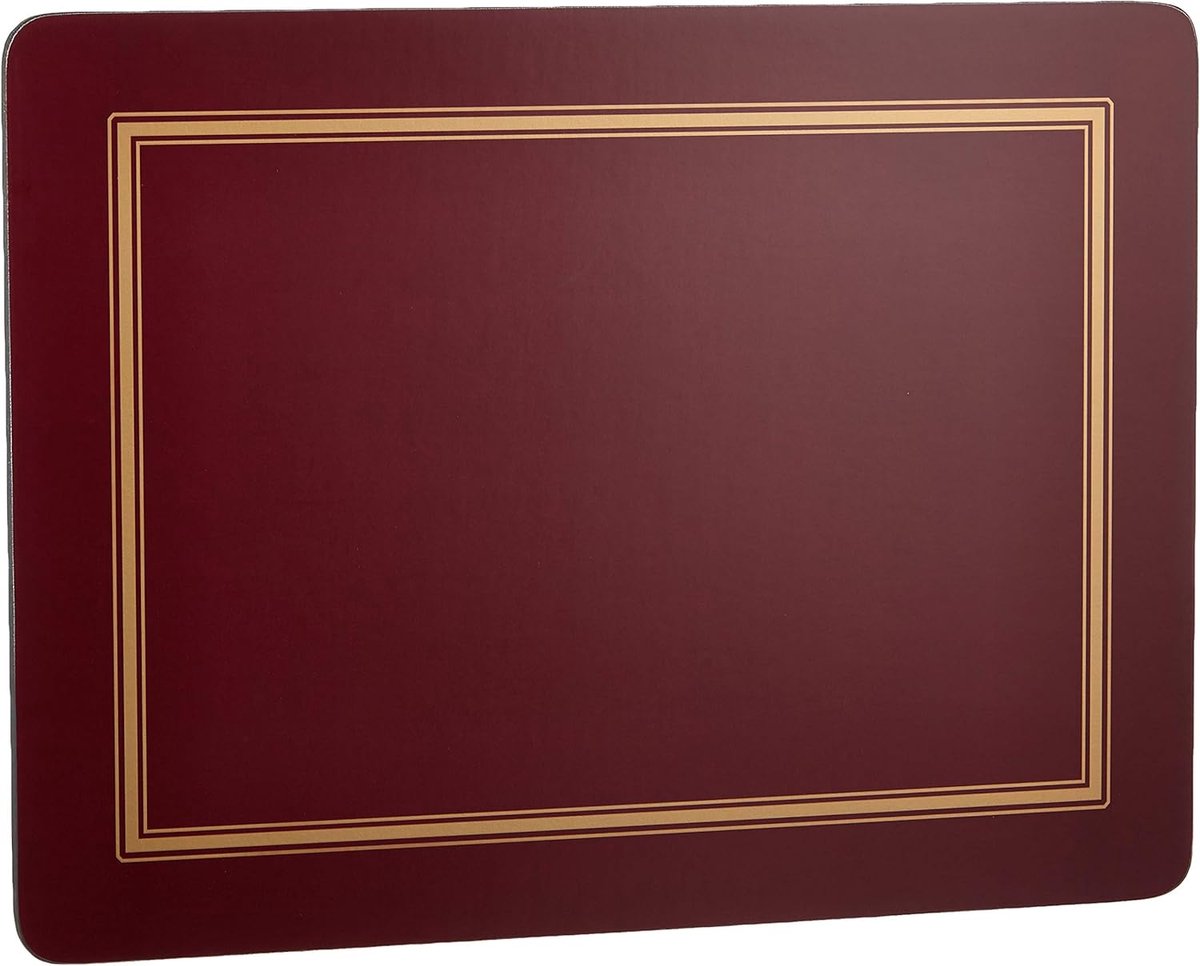 Klassieke Bourgondische Onderzetters Set van 6 - Rood