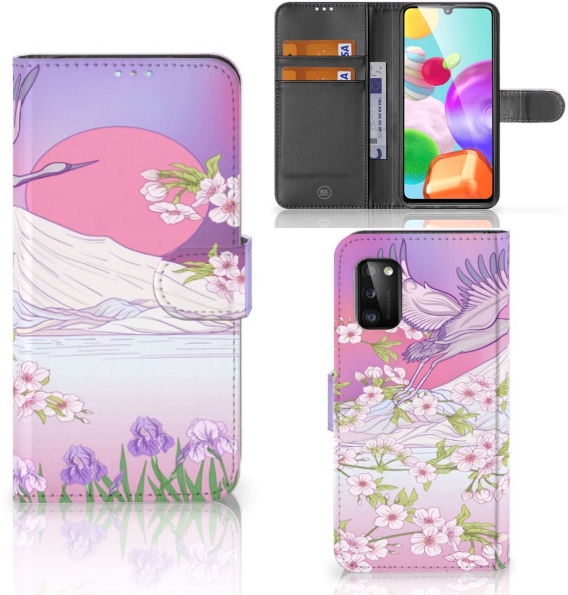 Samsung Galaxy A41 Telefoonhoesje met Pasjes Bird Flying