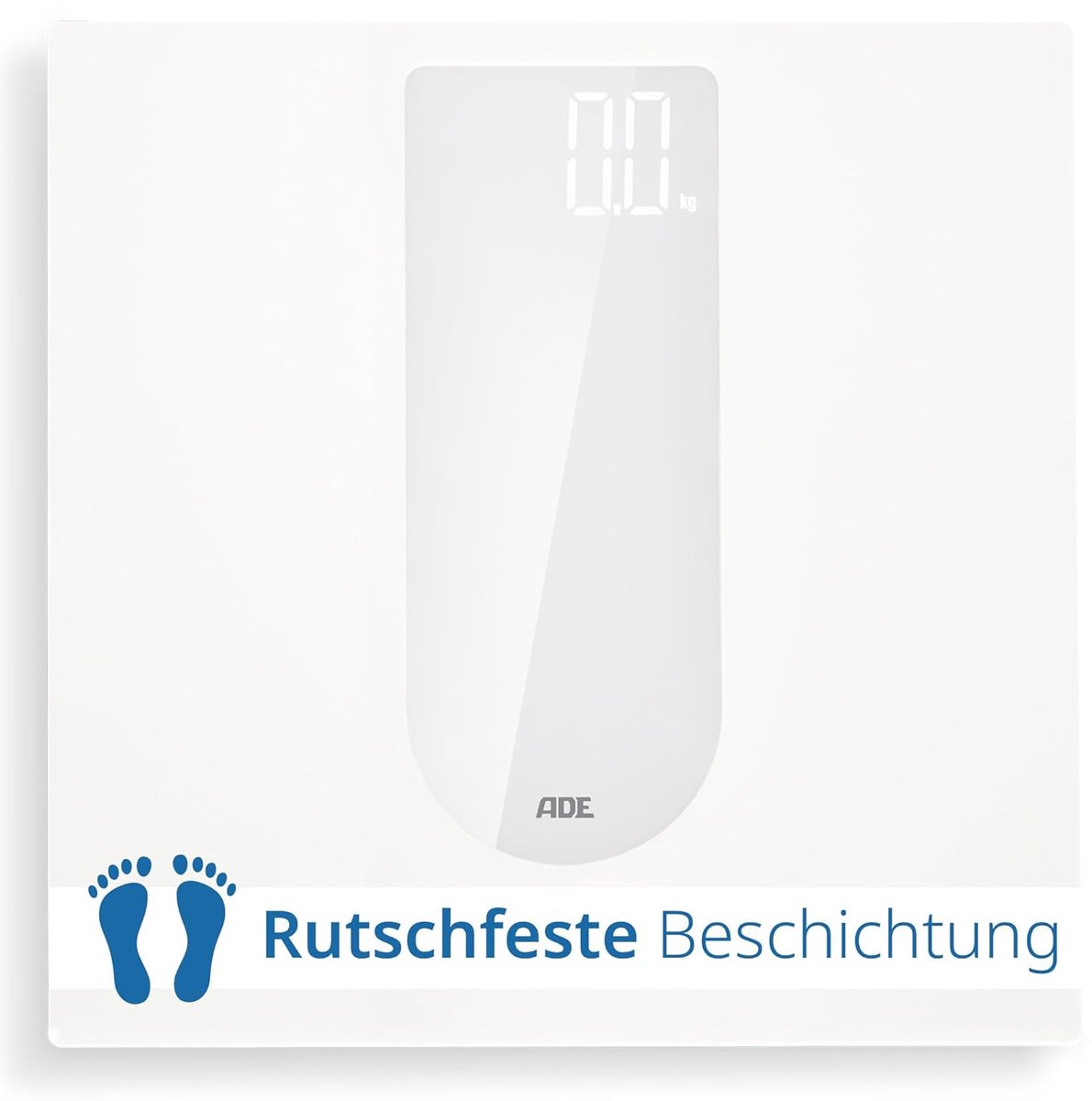 Digitale badkamerweegschaal met groot LED-display en antislip oppervlak