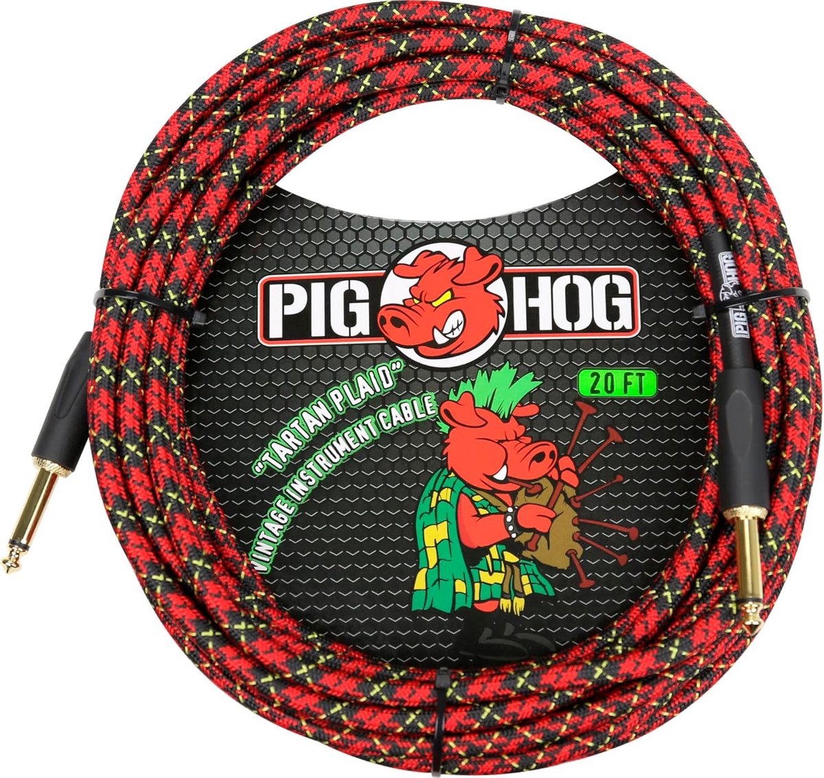 Instrumentkabel 20ft Tartan Plaid - Hoge Prestaties