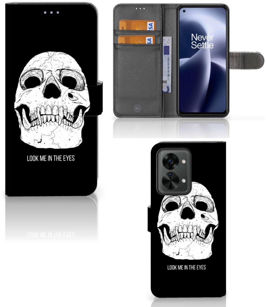 Telefoonhoesje met Naam OnePlus Nord 2T Skull Eyes