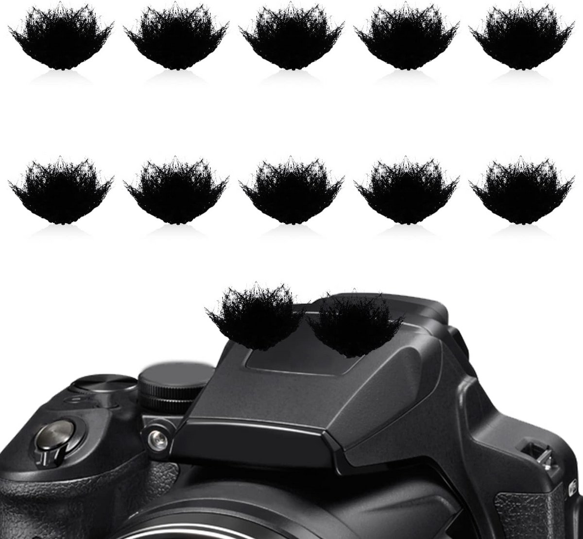 Microfoon Windfilter 10 Stuks - Camera Windkap en Mof voor Verbeterde Geluidskwaliteit