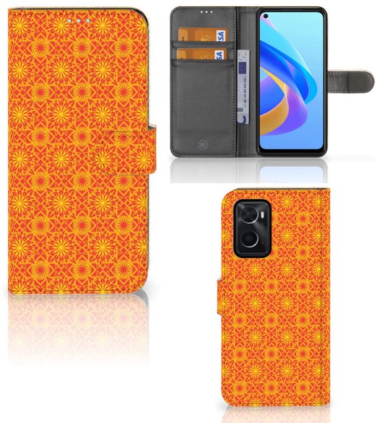 OPPO A76 | A96 Telefoon Hoesje Batik Oranje