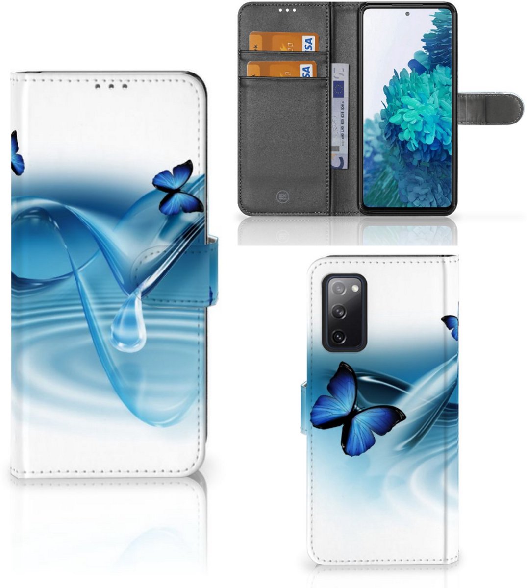Samsung Galaxy S20 FE Telefoonhoesje met Pasjes Vlinders