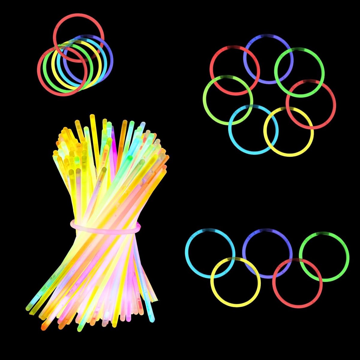 Lichtgevende Armbanden 120 Stuks voor Kinderen - Feestdecoratie