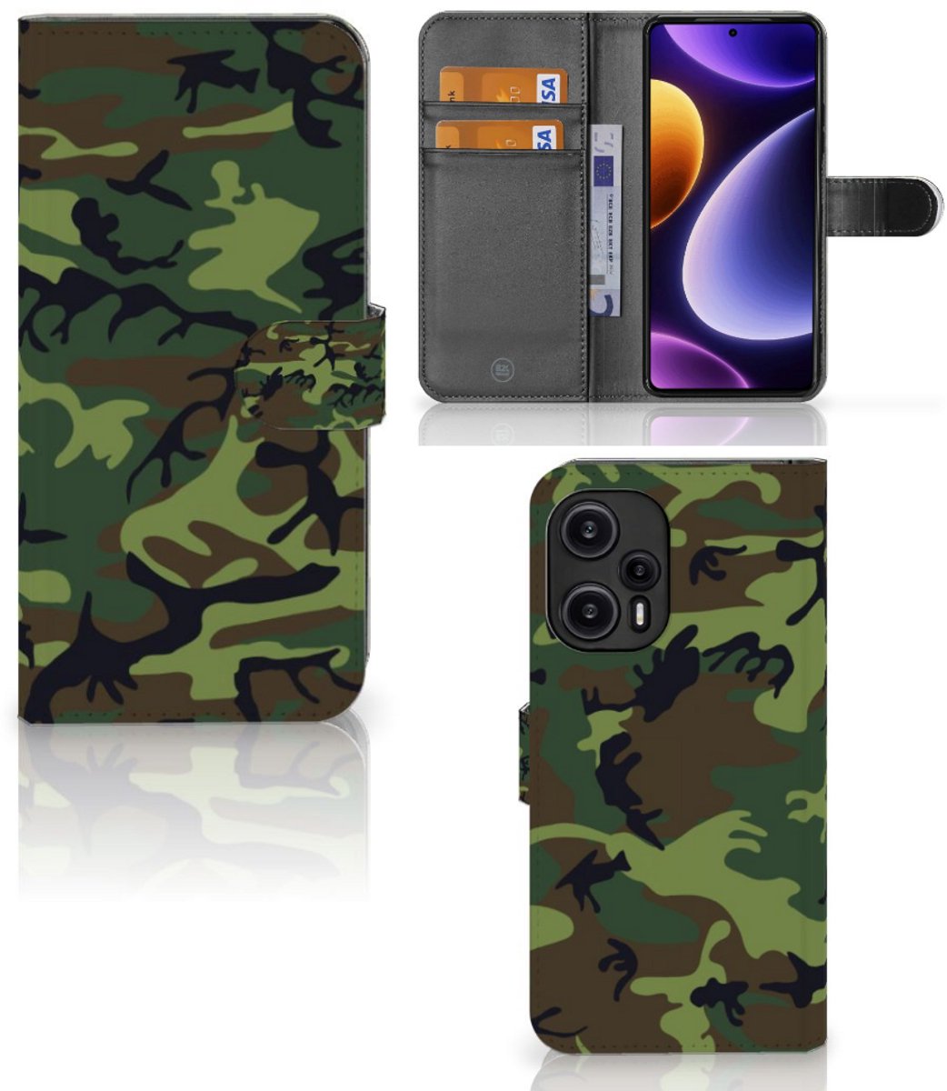 Xiaomi Poco F5 Telefoon Hoesje Army Dark