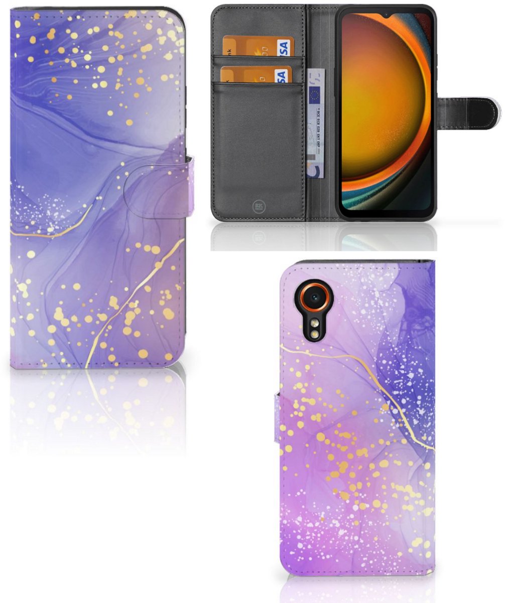 Hoesje voor Samsung Galaxy Xcover 7 Watercolor Paars