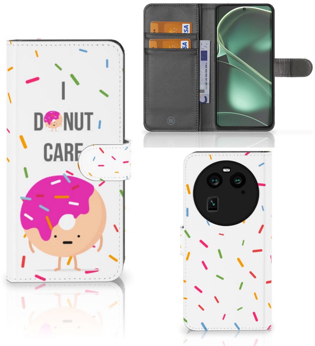 OPPO Find X6 Book Cover Donut Roze