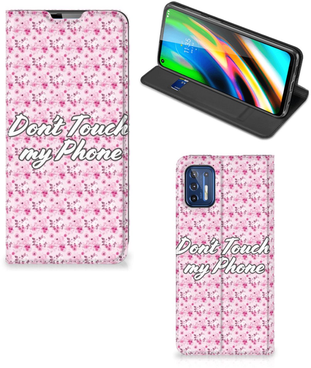 Motorola Moto G9 Plus Design Case Flowers Pink DTMP