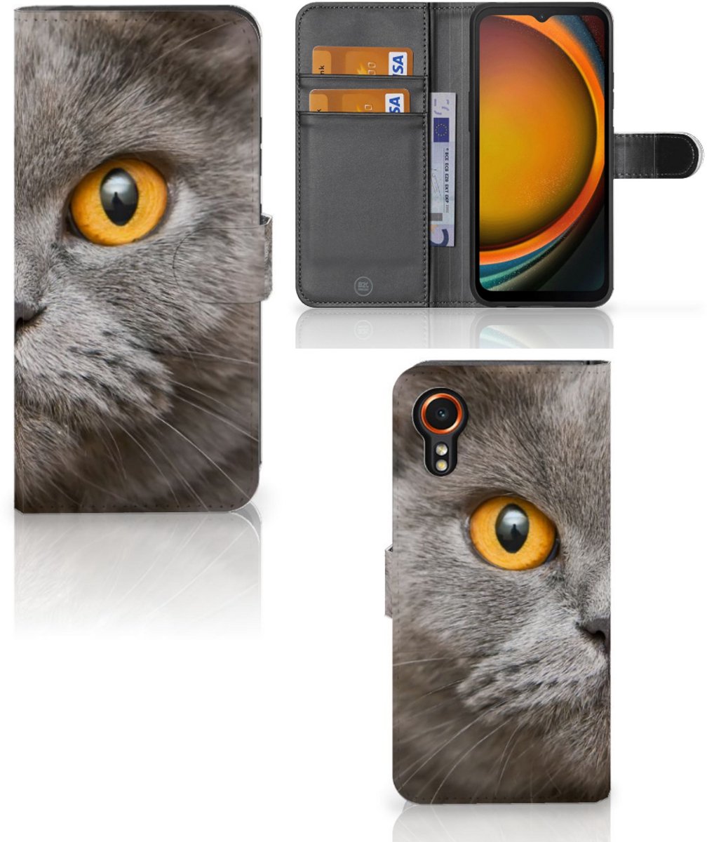 Telefoonhoesje met Pasjes Samsung Galaxy Xcover 7 Britse Korthaar