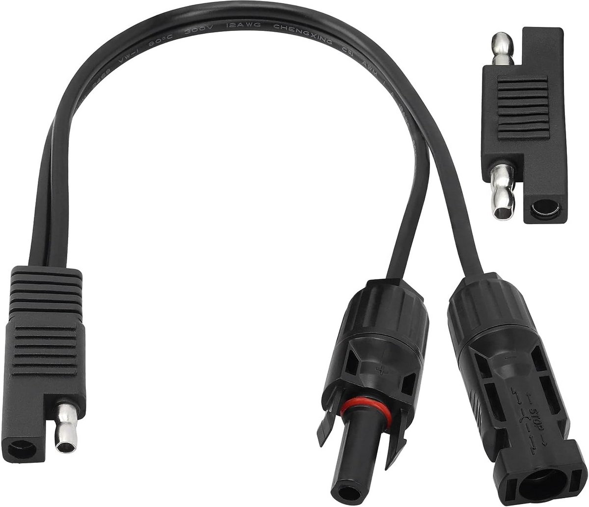 SAE naar Zonnepaneel Verlengstuk Kabel met Polariteitsomvormer Adapter