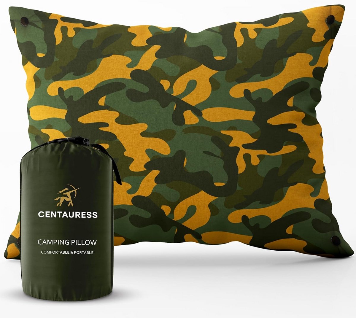 Opvouwbaar Camping Kussen met Memory Foam | Wasbare Hoes & Pouch | Ideaal voor Reizen en Wandelen