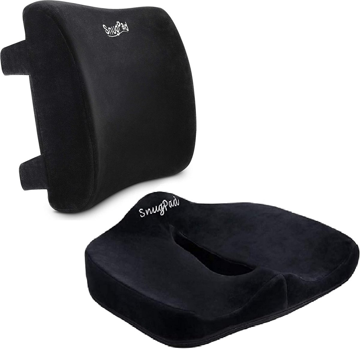 Ergonomisch Lumbaal en Zitkussen Combo voor Onderrugsteun - Memory Foam