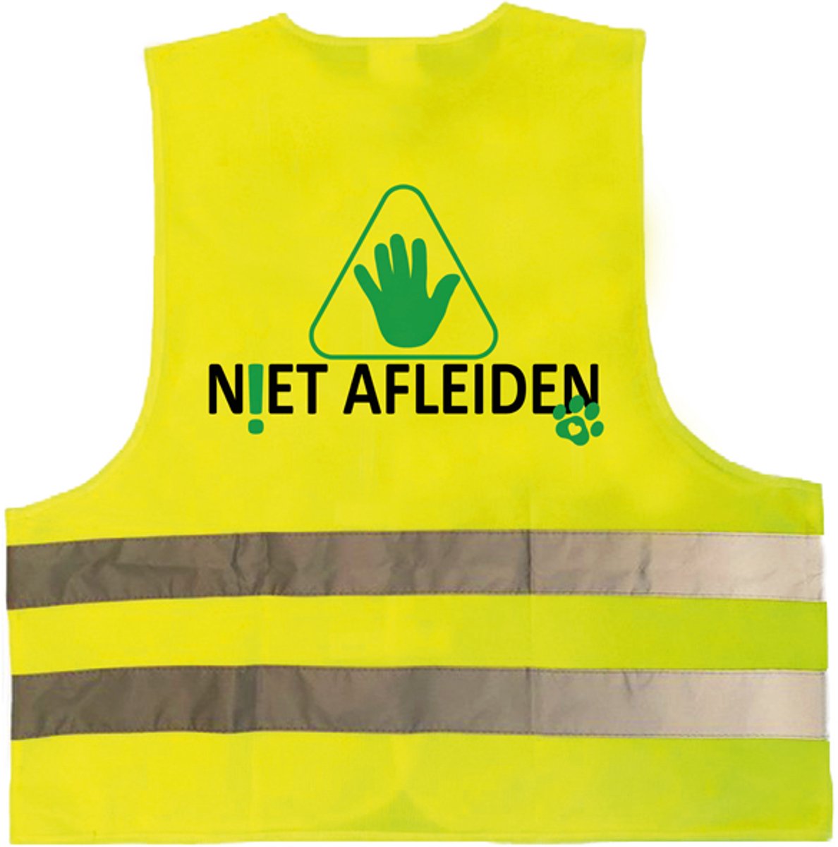 Veiligheidshesje/vest - Niet afleiden - One size De gele hond, voor signalering en veiligheid.