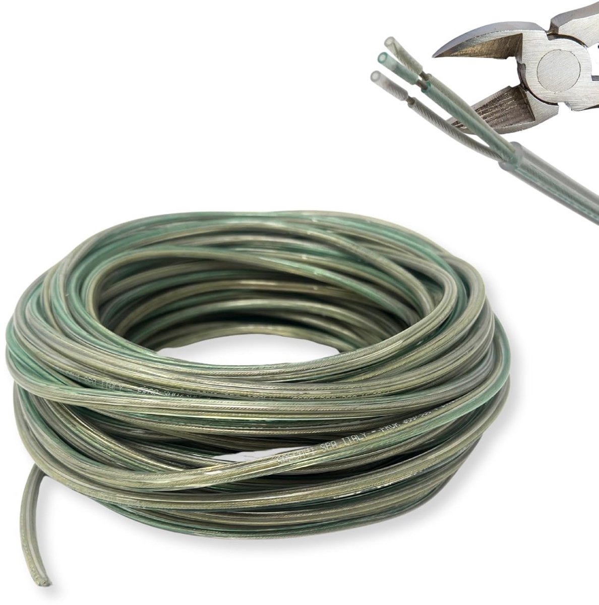 25 Meter Installatiekabel 3-aderig 3x0.75mm² Rond PVC Transparant