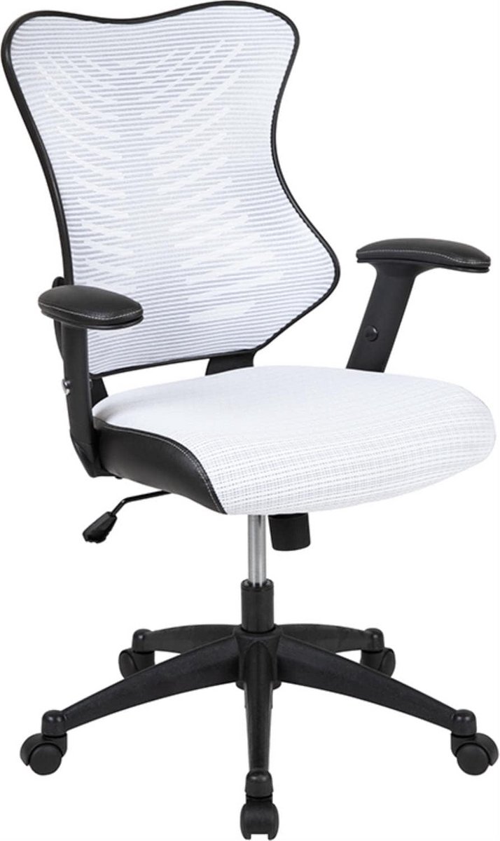 Ergonomische Bureaustoel met Hoge Rugleuning en Verstelbare Armen voor Thuis of Kantoor