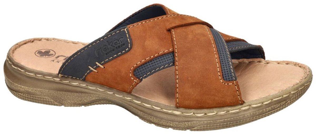Rieker -Heren - cognac/caramel - pantoffels & slippers - maat 41