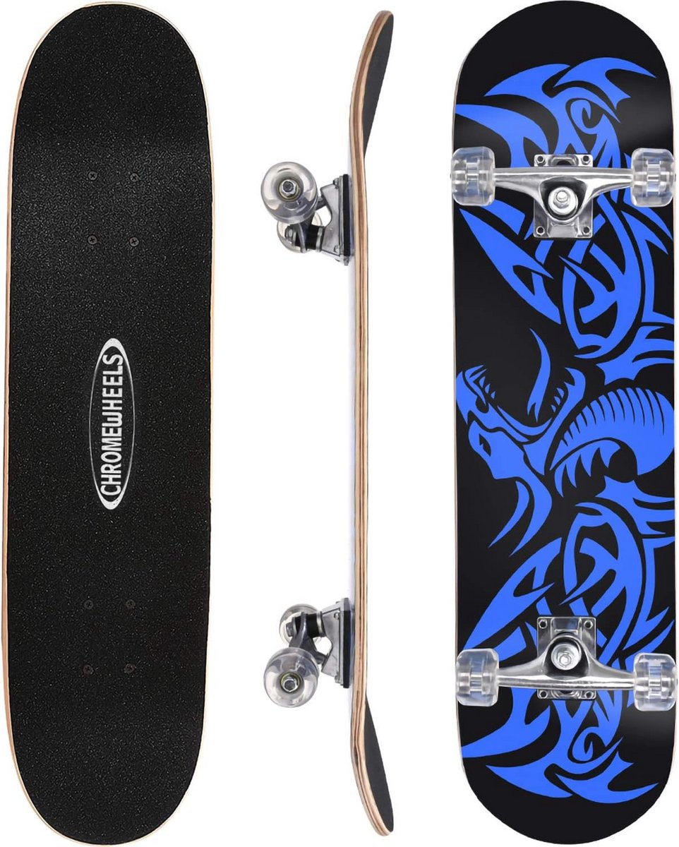 Skateboard Dubbele Kick Skate Board Cruiser Longboard 31 Inch 8 Lagen Esdoorn Deck