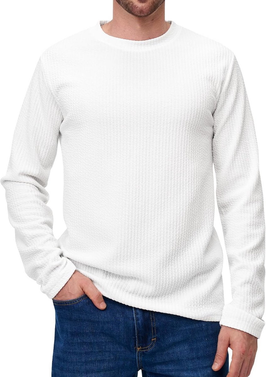 Warme Gebreide Trui voor Heren - Lange Mouwen Winter Kleding
