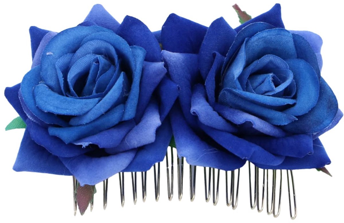 Cuhostki - 1 Stuk - Sierlijke Haarcom - Metaal Haarcom - Blauw - Decoratief Haaraccessoire Voor Dames