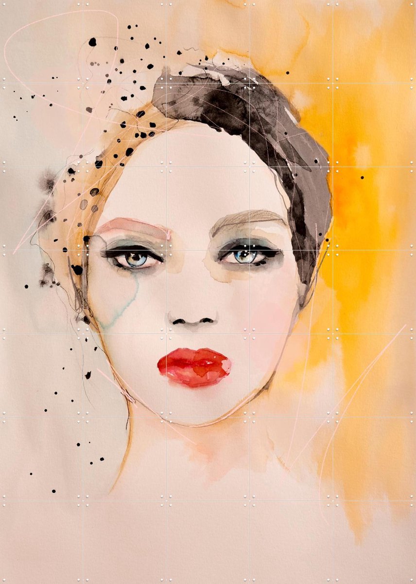 IXXI Sphere, Leigh Viner - 100 x 140 cm - Gratis ophangtool - Grote wanddecoratie en posters - Aquarel, Illustraties, Woonkamer, Slaapkamer, Mode