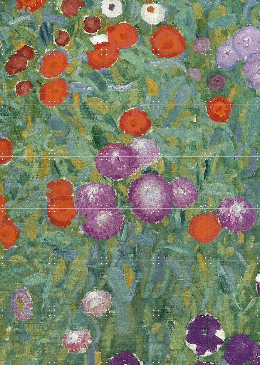 IXXI Flower Garden 1905, Gustav Klimt & Bridgeman Images - 100 x 140 cm - Gratis ophangtool - Grote wanddecoratie en posters - Klassiek