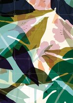 IXXI Leaves, Lotte Dirks - 100 x 140 cm - Support de suspension gratuit - Grande Décoration murale et affiches Plantes
