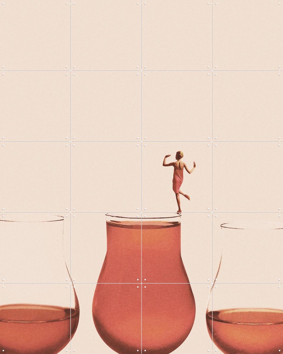 IXXI I prefer the full one, Maarten Léon - 80 x 100 cm - Gratis ophangtool - Grote wanddecoratie en posters - Surrealisme, Minimalisme, Vintage