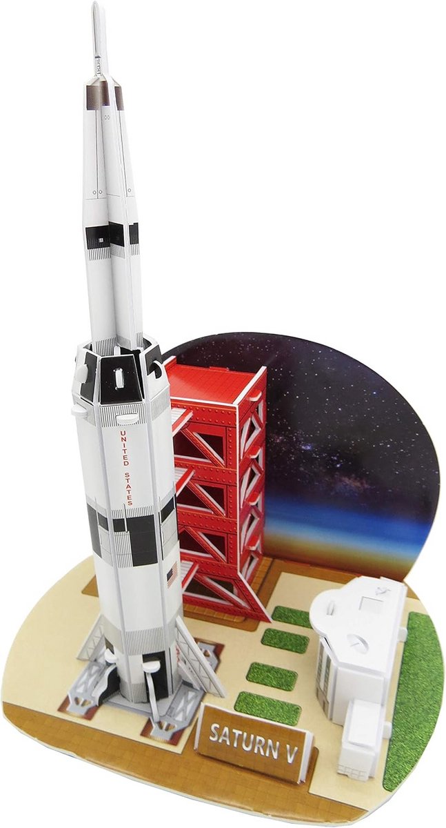 3D Puzzel Ruimteschip Model - Groot Saturn V Raket Bouwpakket