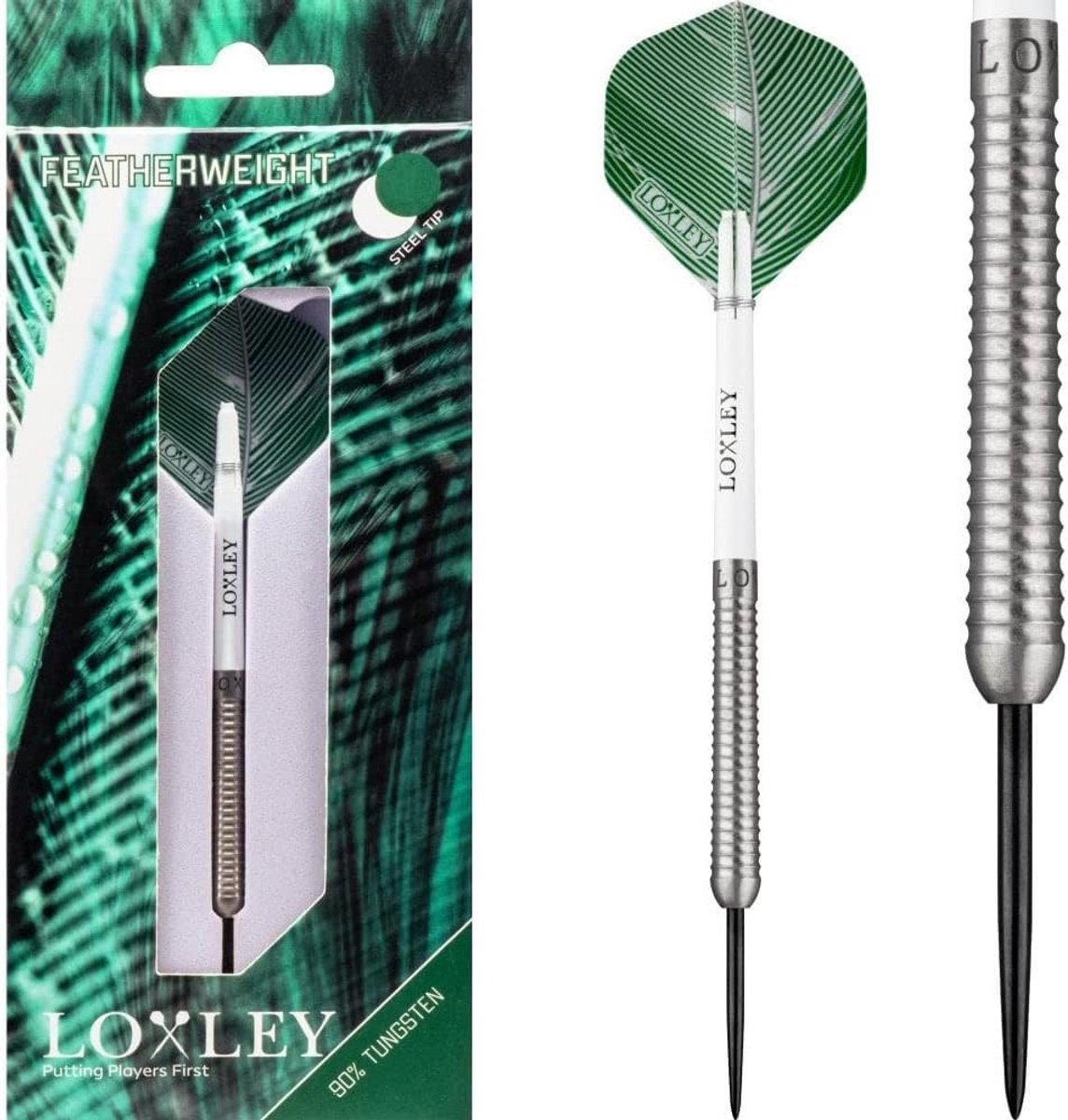 Professionele Darts 19 Gram Tungsten 90% Set - Groene Accent