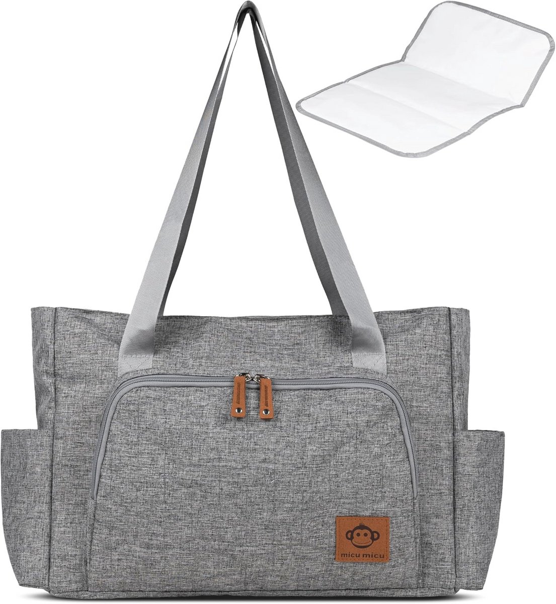 Grote Waterdichte Kinderwagen Organizer Tas met Aankleedmat - Luiertas voor Kinderwagen en Auto
