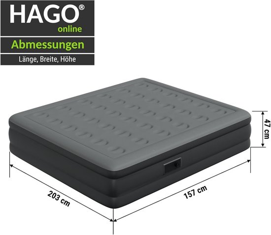 Luxe Zelfopblaasbaar Luchtbed met Pomp 200x160 cm - Snel Klaar Gastenbed van Luxe. — afbeelding 5