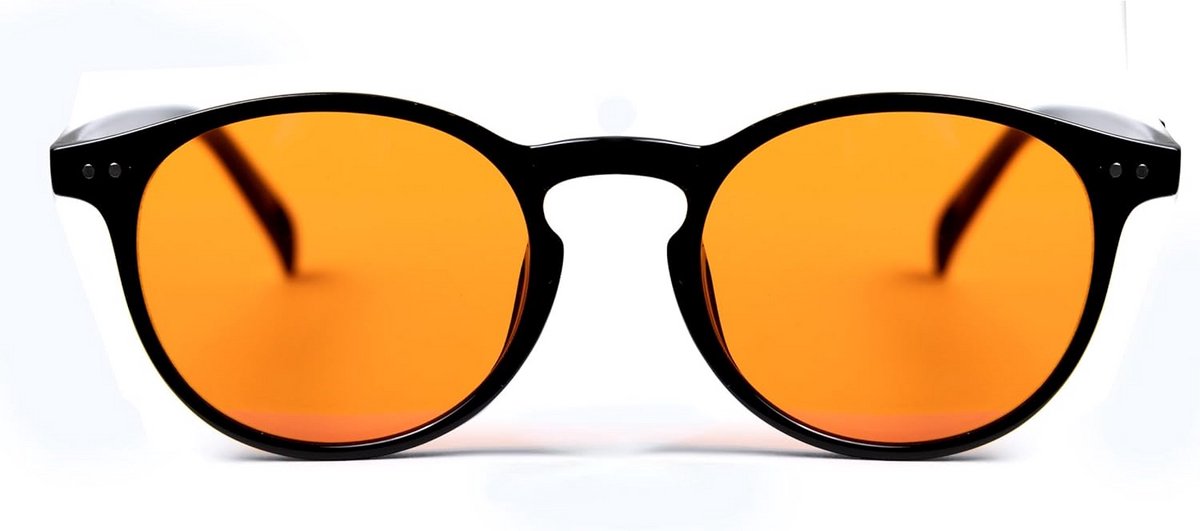 Blauwlichtfilter Bril voor Beter Slapen en Concentreren - Oranje Zicht, 100% Bescherming tegen Schermlicht