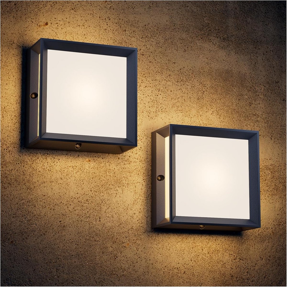 2x Wandlamp Buiten E27 IP65 Antraciet - Weerbestendige Buitenverlichting