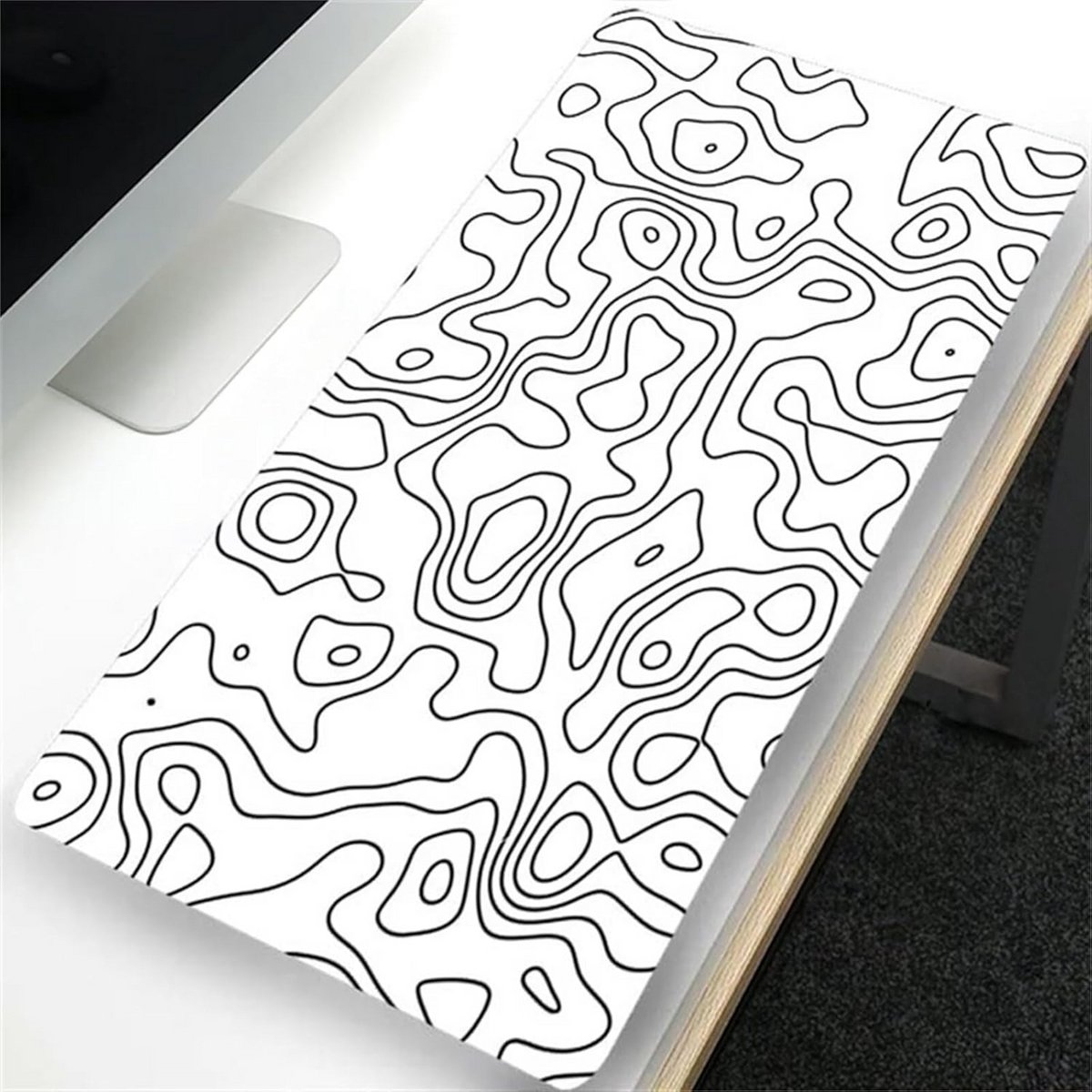 XXL Bureauonderlegger en Gaming Muismat 120x60cm met Gestikte Randen - Antislip