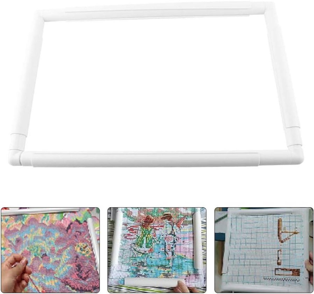 Borduurframe van Kunststof Hoepel 43,1 × 27,9 cm voor Quilten en Naaien