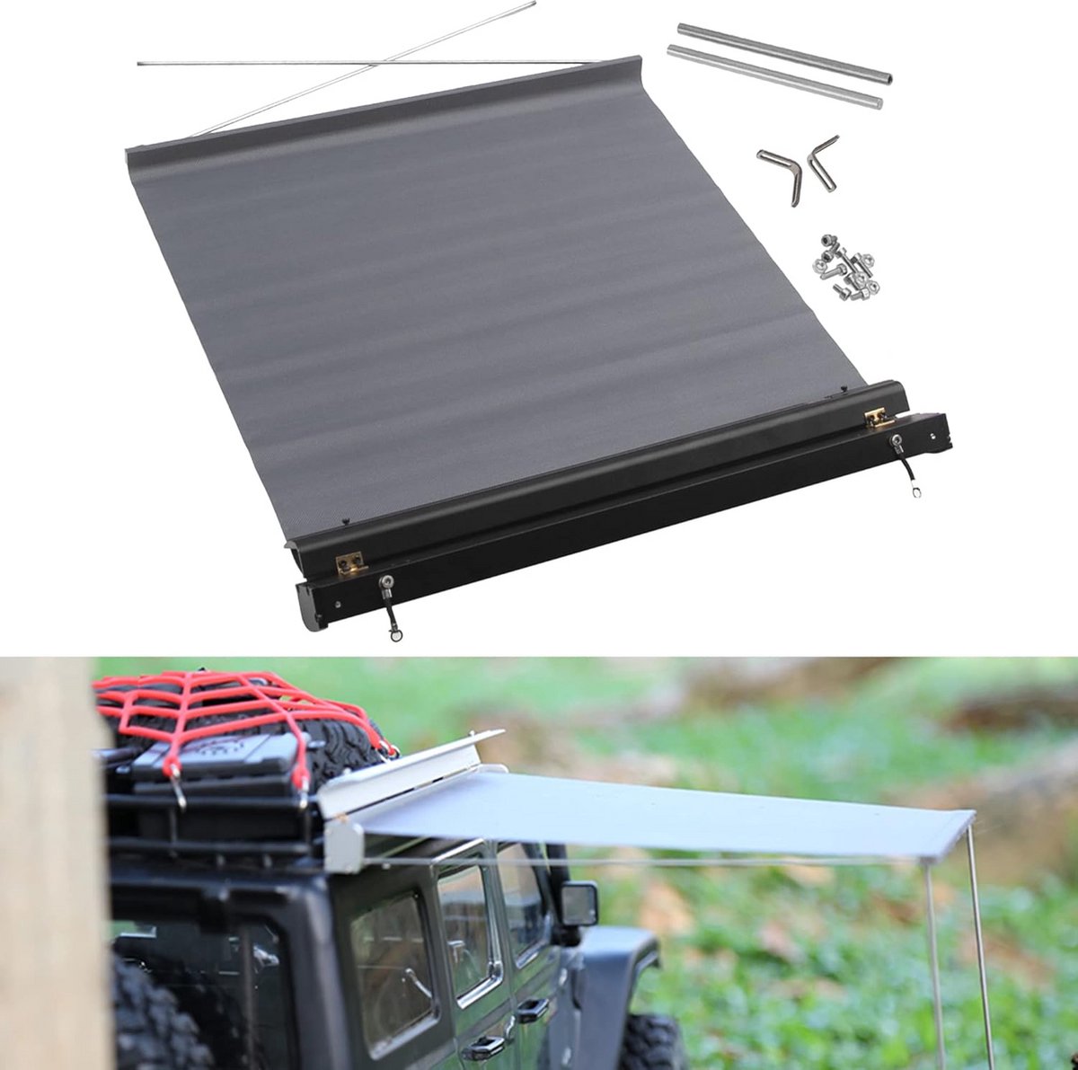 Decoratieve RC Auto Daktent - Universele Simulatie Luifel voor 1/10 Crawler Modellen